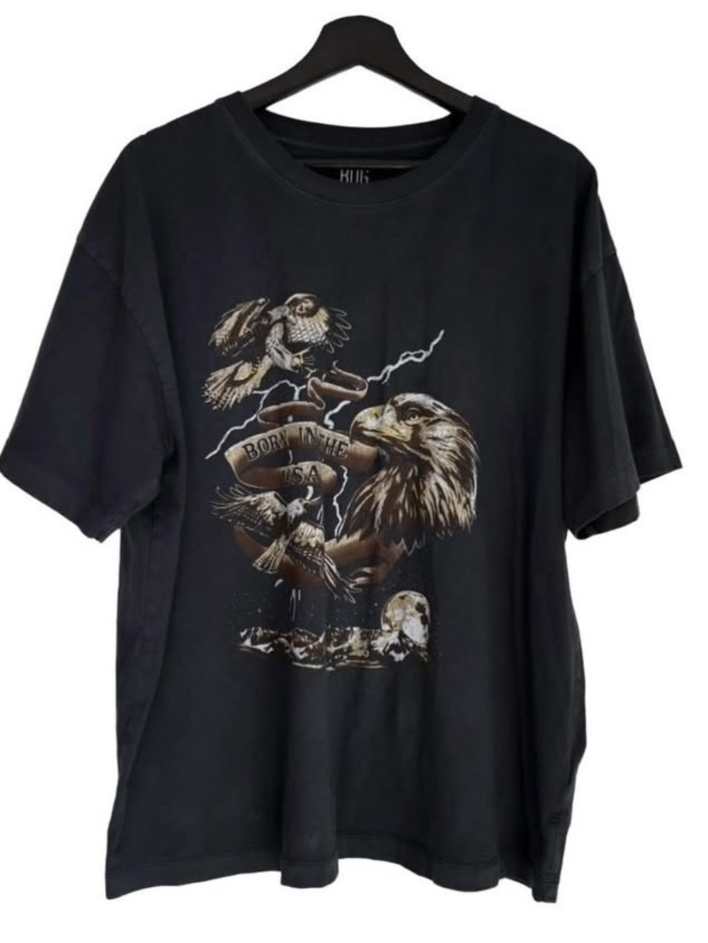 BDG Urban Outfitters Tee Shirt Top Americana Eagle Print Unisex Oversized 90s